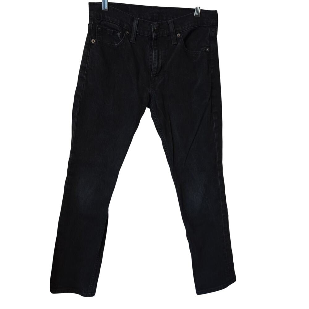 Levis 511 Jeans Mens 30 x 30 Black Slim Fit Stretch Tapered Denim EUC